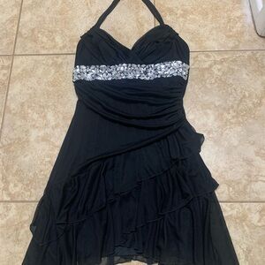 Rampage Black Top with Silver Embellishments